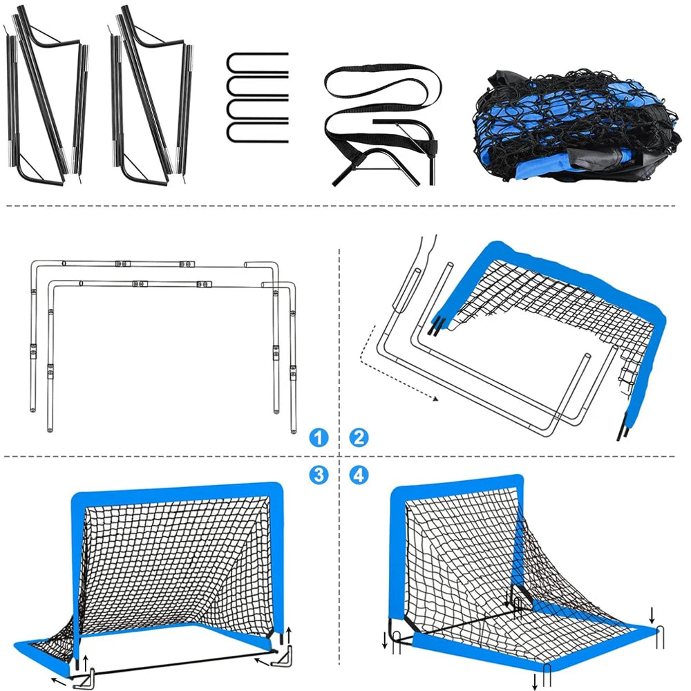 2pcs Portable Soccer Goal