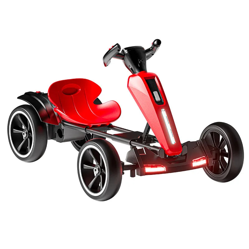 With Led Light And Music Kids Electric Kart, Four-wheel Can Ride On Remote-controlled Toy Car for Ages 1-3 To 6