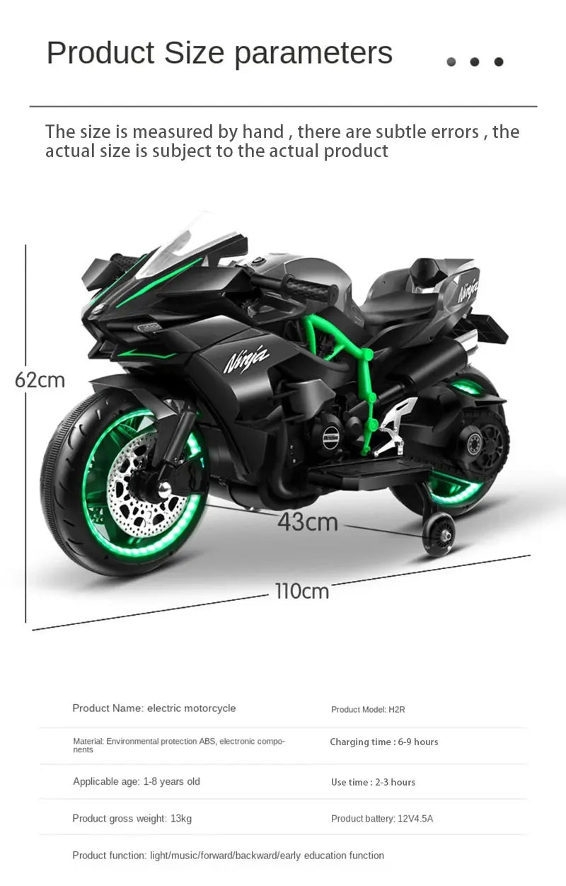 Electric Motorcycle For 3-9 Years Kids