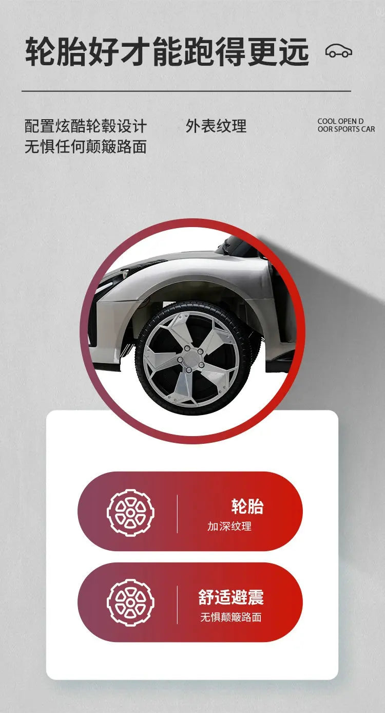 Children's Electric Vehicle Ride On Four Wheeled Remote Control Sports Baby Rocking Toy Car
