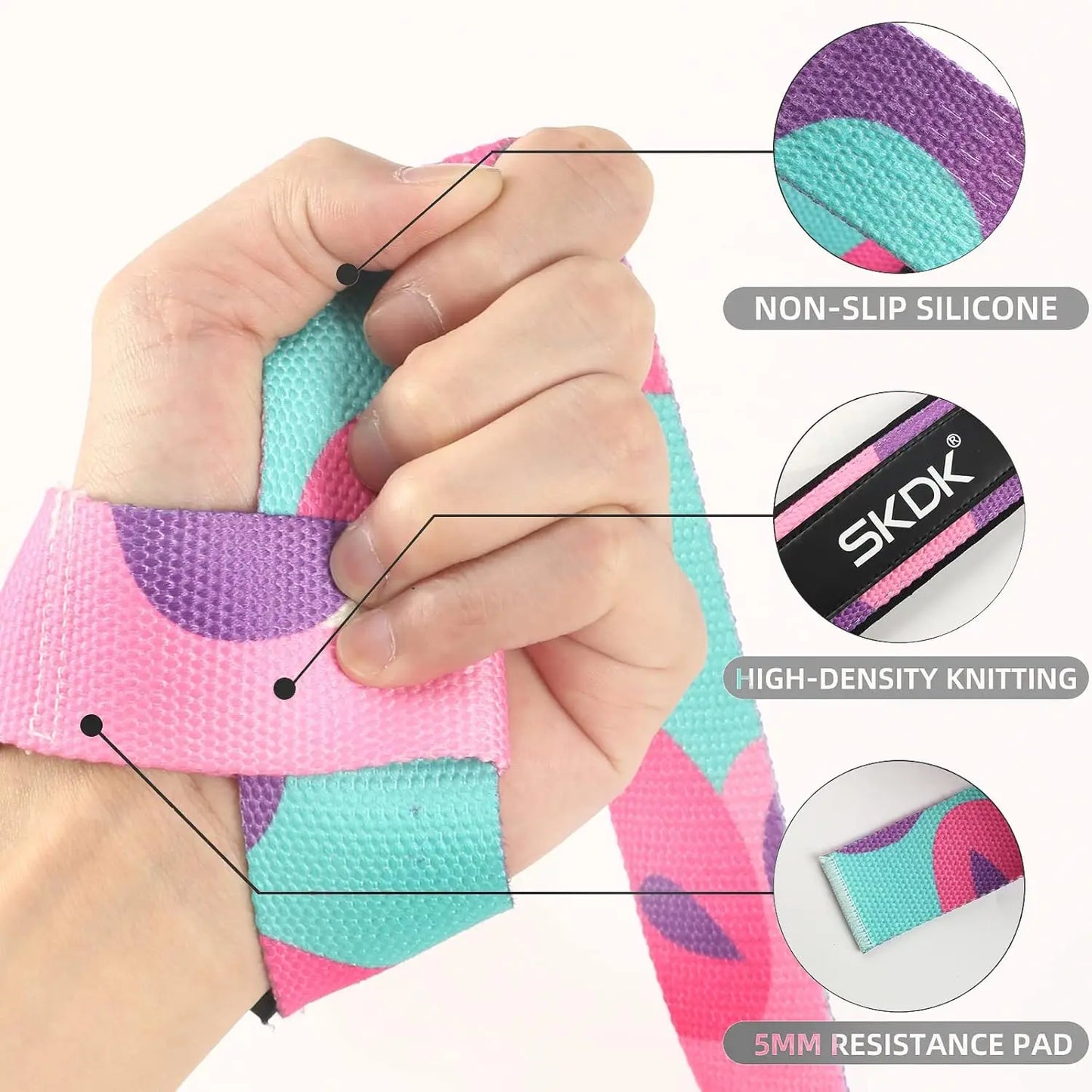 2Pcs Weightlifting Wrist Straps