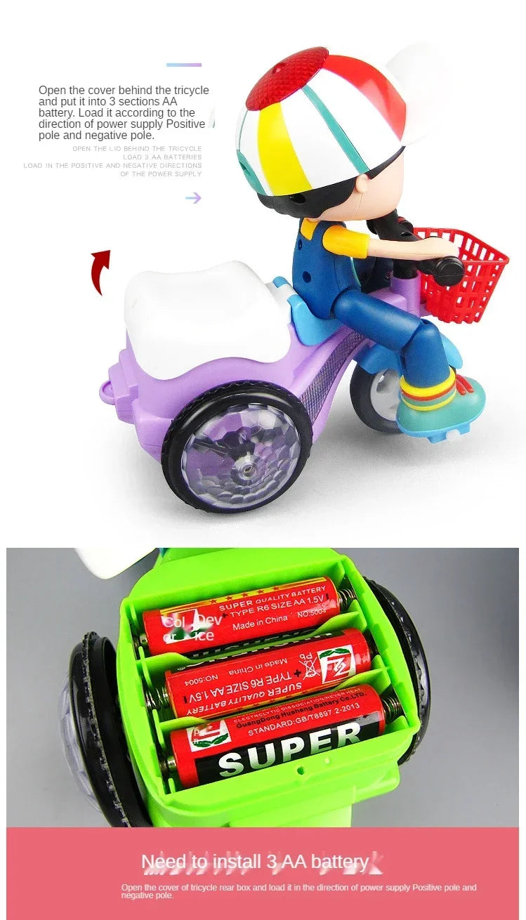 Tricycle Toy with 360 Rotation