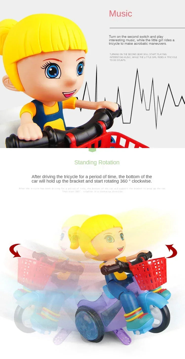 Tricycle Toy with 360 Rotation