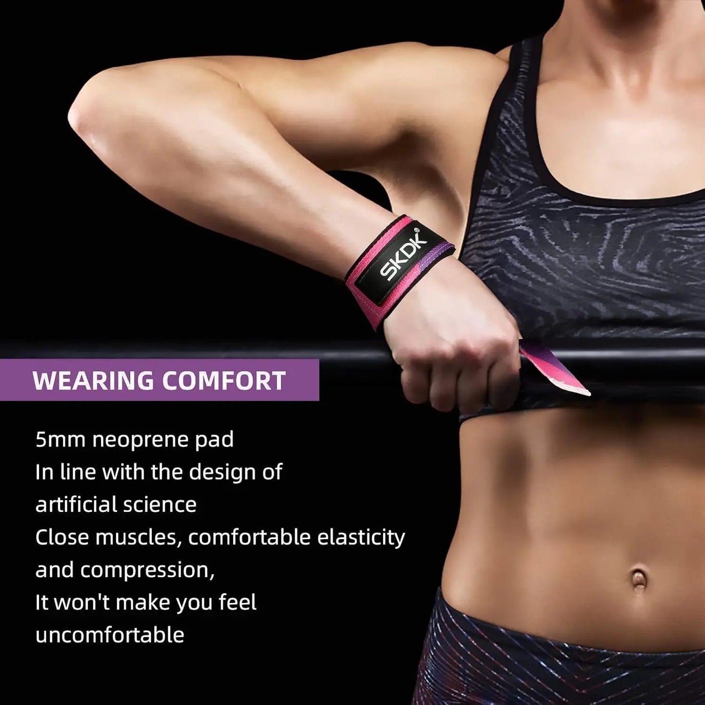 2Pcs Weightlifting Wrist Straps